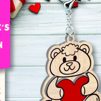 Intra απο ξύλο plywood 3mm-4mm πάχος – Μπρελόκ για την Ημέρα του Αγίου Βαλεντίνου Δίασταση  5x5 cm INTRAFABR-109753212 - Image 1