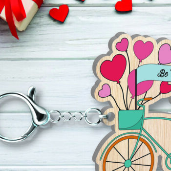 Intra απο ξύλο plywood 3mm-4mm πάχος – Πακέτο μπρελόκ για την ημέρα του Αγίου Βαλεντίνου Δίασταση  5x5 cm INTRAFABR-109702518 - Image 3