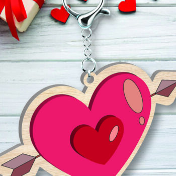 Intra απο ξύλο plywood 3mm-4mm πάχος – Πακέτο μπρελόκ για την ημέρα του Αγίου Βαλεντίνου Δίασταση  5x5 cm INTRAFABR-109753385 - Image 6