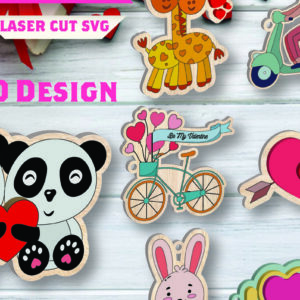 Intra απο ξύλο plywood 3mm-4mm πάχος – Πακέτο μπρελόκ για την ημέρα του Αγίου Βαλεντίνου Δίασταση  5x5 cm INTRAFABR-109753471