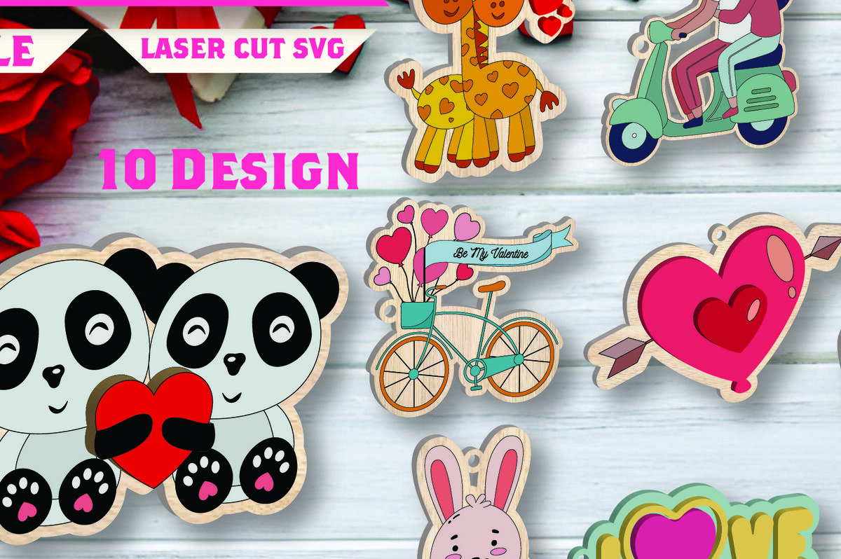 Intra απο ξύλο plywood 3mm-4mm πάχος – Πακέτο μπρελόκ για την ημέρα του Αγίου Βαλεντίνου Δίασταση  5x5 cm INTRAFABR-109753471