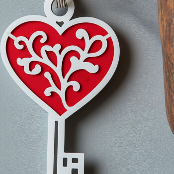 Intra απο ξύλο plywood 3mm-4mm πάχος – Πακέτο μπρελόκ για την ημέρα του Αγίου Βαλεντίνου Δίασταση  5x5 cm INTRAFABR-114012110 - Image 3