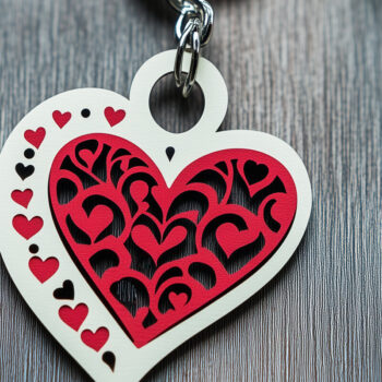 Intra απο ξύλο plywood 3mm-4mm πάχος – Πακέτο μπρελόκ για την ημέρα του Αγίου Βαλεντίνου Δίασταση  5x5 cm INTRAFABR-114012110 - Image 5