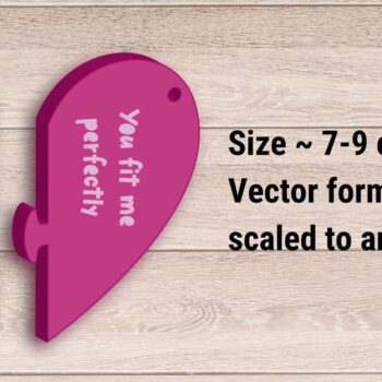 Intra απο ξύλο plywood 3mm-4mm πάχος – Πακέτο μπρελόκ για την ημέρα του Αγίου Βαλεντίνου, Love Δίασταση  5x5 cm INTRAFABR-89566234 - Image 2