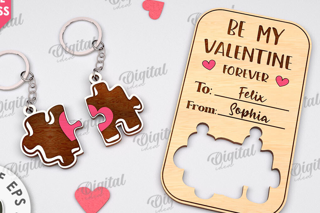 Intra απο ξύλο plywood 3mm-4mm πάχος – Μπρελόκ για την ημέρα του Αγίου Βαλεντίνου Δωροκάρτα Laser Δίασταση  5x5 cm INTRAFABR-111208392