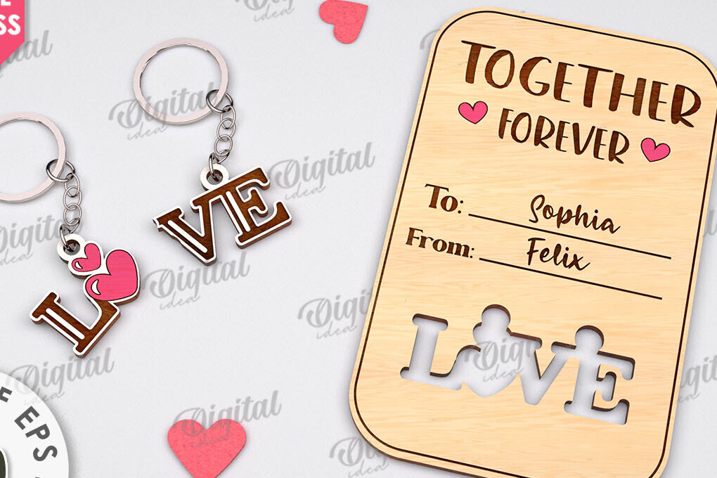 Intra απο ξύλο plywood 3mm-4mm πάχος – Μπρελόκ για την ημέρα του Αγίου Βαλεντίνου Δωροκάρτα Laser Δίασταση  5x5 cm INTRAFABR-111208431