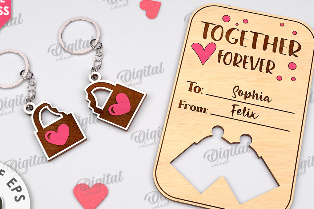 Intra απο ξύλο plywood 3mm-4mm πάχος – Μπρελόκ για την ημέρα του Αγίου Βαλεντίνου Δωροκάρτα Laser Δίασταση  5x5 cm INTRAFABR-111208513