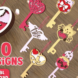 Intra απο ξύλο plywood 3mm-4mm πάχος – Πακέτο κλειδιών για την ημέρα του Αγίου Βαλεντίνου | Ιδέα δώρου Δίασταση  20x20 cm INTRAFABR-110260672