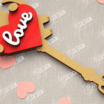 Intra απο ξύλο plywood 3mm-4mm πάχος – Πακέτο κλειδιών για την ημέρα του Αγίου Βαλεντίνου | Ιδέα δώρου Δίασταση 20x20 cm INTRAFABR-109808586 - Image 2