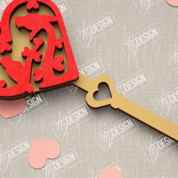 Intra απο ξύλο plywood 3mm-4mm πάχος – Πακέτο κλειδιών για την ημέρα του Αγίου Βαλεντίνου | Ιδέα δώρου Δίασταση 20x20 cm INTRAFABR-109808586 - Image 7