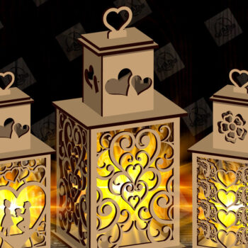 Intra απο ξύλο plywood 3mm-4mm πάχος – Πακέτο κοπής φαναριού για την ημέρα του Αγίου Βαλεντίνου Δίασταση  20x20 cm INTRAFABR-115157230 - Image 2