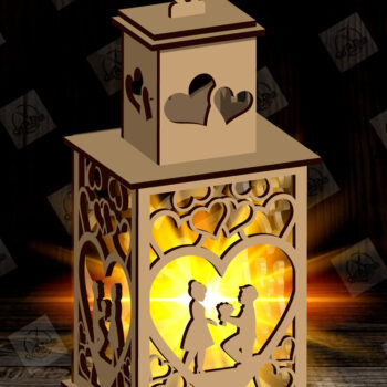 Intra απο ξύλο plywood 3mm-4mm πάχος – Πακέτο κοπής φαναριού για την ημέρα του Αγίου Βαλεντίνου Δίασταση  20x20 cm INTRAFABR-115157230 - Image 3