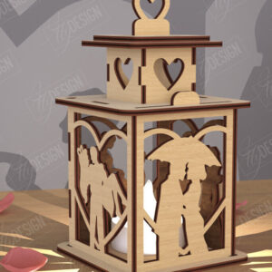 Intra απο ξύλο plywood 3mm-4mm πάχος – Φανάρι του Αγίου Βαλεντίνου | Λάμπα σκιών Δίασταση  20x20 cm INTRAFABR-110263271