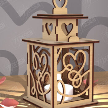 Intra απο ξύλο plywood 3mm-4mm πάχος – Φανάρι του Αγίου Βαλεντίνου | Λάμπα σκιών Δίασταση  20x20 cm INTRAFABR-110263273 - Image 1