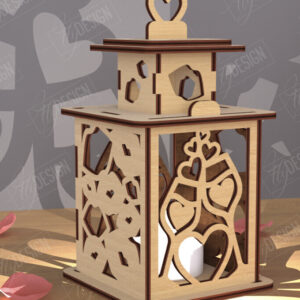 Intra απο ξύλο plywood 3mm-4mm πάχος – Φανάρι του Αγίου Βαλεντίνου | Λάμπα σκιών Δίασταση  20x20 cm INTRAFABR-110263279