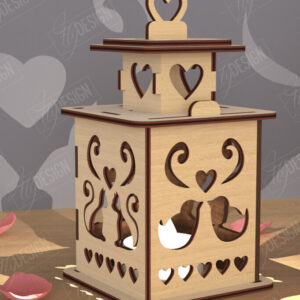 Intra απο ξύλο plywood 3mm-4mm πάχος – Φανάρι του Αγίου Βαλεντίνου | Λάμπα σκιών Δίασταση  20x20 cm INTRAFABR-110263305