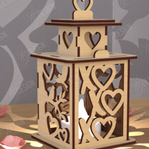 Intra απο ξύλο plywood 3mm-4mm πάχος – Φανάρι του Αγίου Βαλεντίνου | Λάμπα σκιών Δίασταση  20x20 cm INTRAFABR-110263317