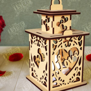 Intra απο ξύλο plywood 3mm-4mm πάχος – Φανάρι του Αγίου Βαλεντίνου | Λάμπα σκιών Δίασταση  20x20 cm INTRAFABR-110187576