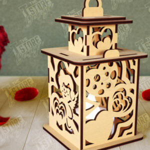 Intra απο ξύλο plywood 3mm-4mm πάχος – Φανάρι του Αγίου Βαλεντίνου | Λάμπα σκιών Δίασταση  20x20 cm INTRAFABR-110187583