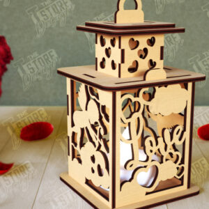 Intra απο ξύλο plywood 3mm-4mm πάχος – Φανάρι του Αγίου Βαλεντίνου | Λάμπα σκιών Δίασταση  20x20 cm INTRAFABR-110187597