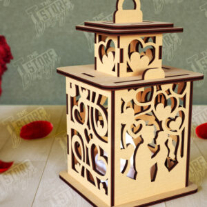 Intra απο ξύλο plywood 3mm-4mm πάχος – Φανάρι του Αγίου Βαλεντίνου | Λάμπα σκιών Δίασταση  20x20 cm INTRAFABR-110187540