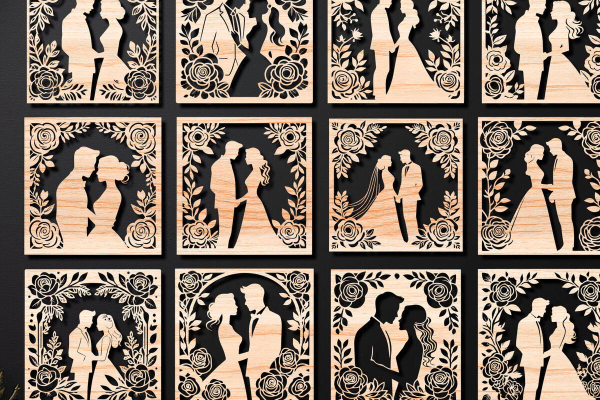 Intra απο ξύλο plywood 3mm-4mm πάχος – Πάνελ αρχείου κοπής με λέιζερ για την ημέρα του Αγίου Βαλεντίνου Δίασταση  20x20 cm INTRAFABR-112342486