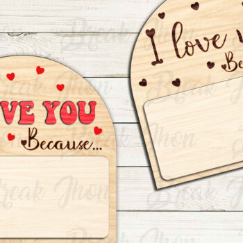 Intra απο ξύλο plywood 3mm-4mm πάχος – Αρχείο κοπής με λέιζερ για την ημέρα του Αγίου Βαλεντίνου Δίασταση  20x20 cm INTRAFABR-114047810 - Image 2