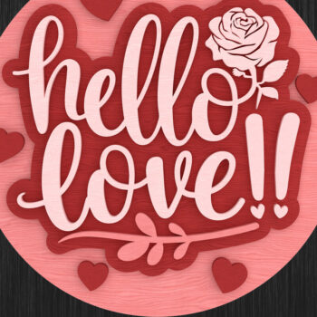 Intra απο ξύλο plywood 3mm-4mm πάχος – Σημάδι αγάπης κοπής λέιζερ ημέρας του Αγίου Βαλεντίνου Δίασταση  20x20 cm INTRAFABR-109938402 - Image 1