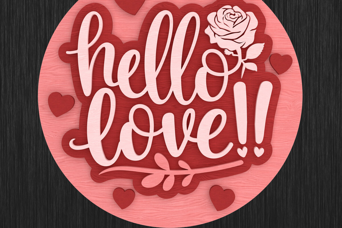 Intra απο ξύλο plywood 3mm-4mm πάχος – Σημάδι αγάπης κοπής λέιζερ ημέρας του Αγίου Βαλεντίνου Δίασταση  20x20 cm INTRAFABR-109938402