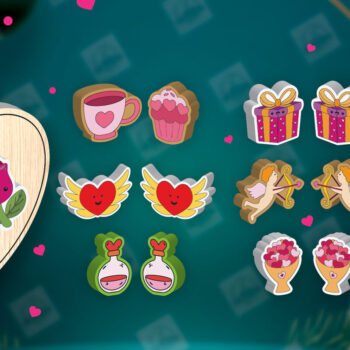 Intra απο ξύλο plywood 3mm-4mm πάχος – Πακέτο Cut για την Ημέρα του Αγίου Βαλεντίνου Δίασταση  20x20 cm INTRAFABR-115158033 - Image 3