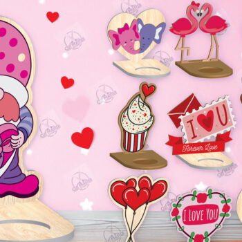 Intra απο ξύλο plywood 3mm-4mm πάχος – Πακέτο Cut για την Ημέρα του Αγίου Βαλεντίνου Δίασταση  20x20 cm INTRAFABR-115158033 - Image 5