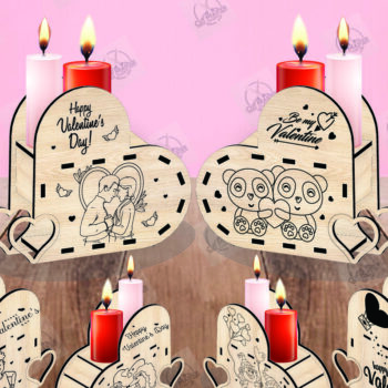 Intra απο ξύλο plywood 3mm-4mm πάχος – Πακέτο Cut για την Ημέρα του Αγίου Βαλεντίνου Δίασταση  20x20 cm INTRAFABR-115158033 - Image 7