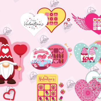 Intra απο ξύλο plywood 3mm-4mm πάχος – Πακέτο Cut για την Ημέρα του Αγίου Βαλεντίνου Δίασταση  20x20 cm INTRAFABR-115158033 - Image 8