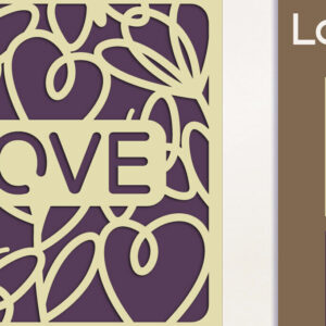 Intra απο ξύλο plywood 3mm-4mm πάχος – Κάρτα για την Ημέρα του Αγίου Βαλεντίνου, Love Δίασταση  20x20 cm INTRAFABR-113264507