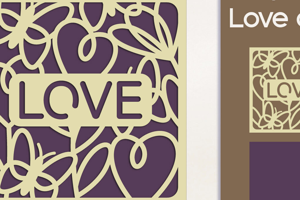 Intra απο ξύλο plywood 3mm-4mm πάχος – Κάρτα για την Ημέρα του Αγίου Βαλεντίνου, Love Δίασταση  20x20 cm INTRAFABR-113264507