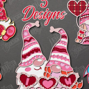 Intra απο ξύλο plywood 3mm-4mm πάχος – Πακέτο με πολυεπίπεδα στοιχειά για την ημέρα του Αγίου Βαλεντίνου Δίασταση  20x20 cm INTRAFABR-111808146