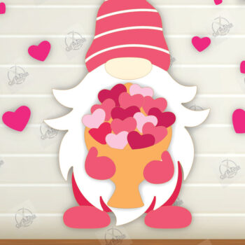 Intra απο ξύλο plywood 3mm-4mm πάχος – Κοψίματα με λέιζερ για την ημέρα του Αγίου Βαλεντίνου Δίασταση  20x20 cm INTRAFABR-112336137 - Image 2