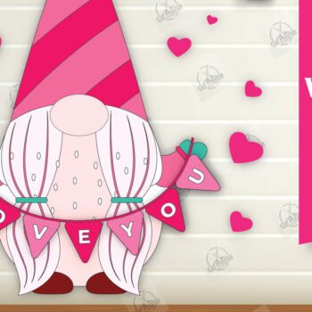 Intra απο ξύλο plywood 3mm-4mm πάχος – Κοψίματα με λέιζερ για την ημέρα του Αγίου Βαλεντίνου Δίασταση  20x20 cm INTRAFABR-112336303 - Image 1