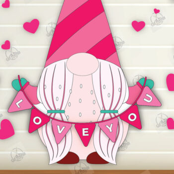 Intra απο ξύλο plywood 3mm-4mm πάχος – Κοψίματα με λέιζερ για την ημέρα του Αγίου Βαλεντίνου Δίασταση  20x20 cm INTRAFABR-112336303 - Image 2