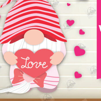 Intra απο ξύλο plywood 3mm-4mm πάχος – Κοψίματα με λέιζερ για την ημέρα του Αγίου Βαλεντίνου Δίασταση  20x20 cm INTRAFABR-112336385 - Image 1