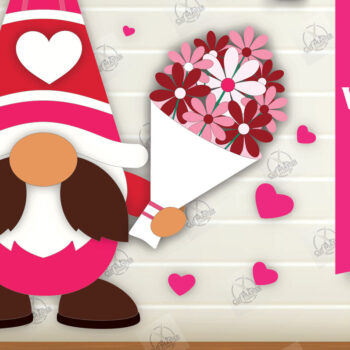 Intra απο ξύλο plywood 3mm-4mm πάχος – Κοψίματα με λέιζερ για την ημέρα του Αγίου Βαλεντίνου Δίασταση  20x20 cm INTRAFABR-112336409 - Image 1