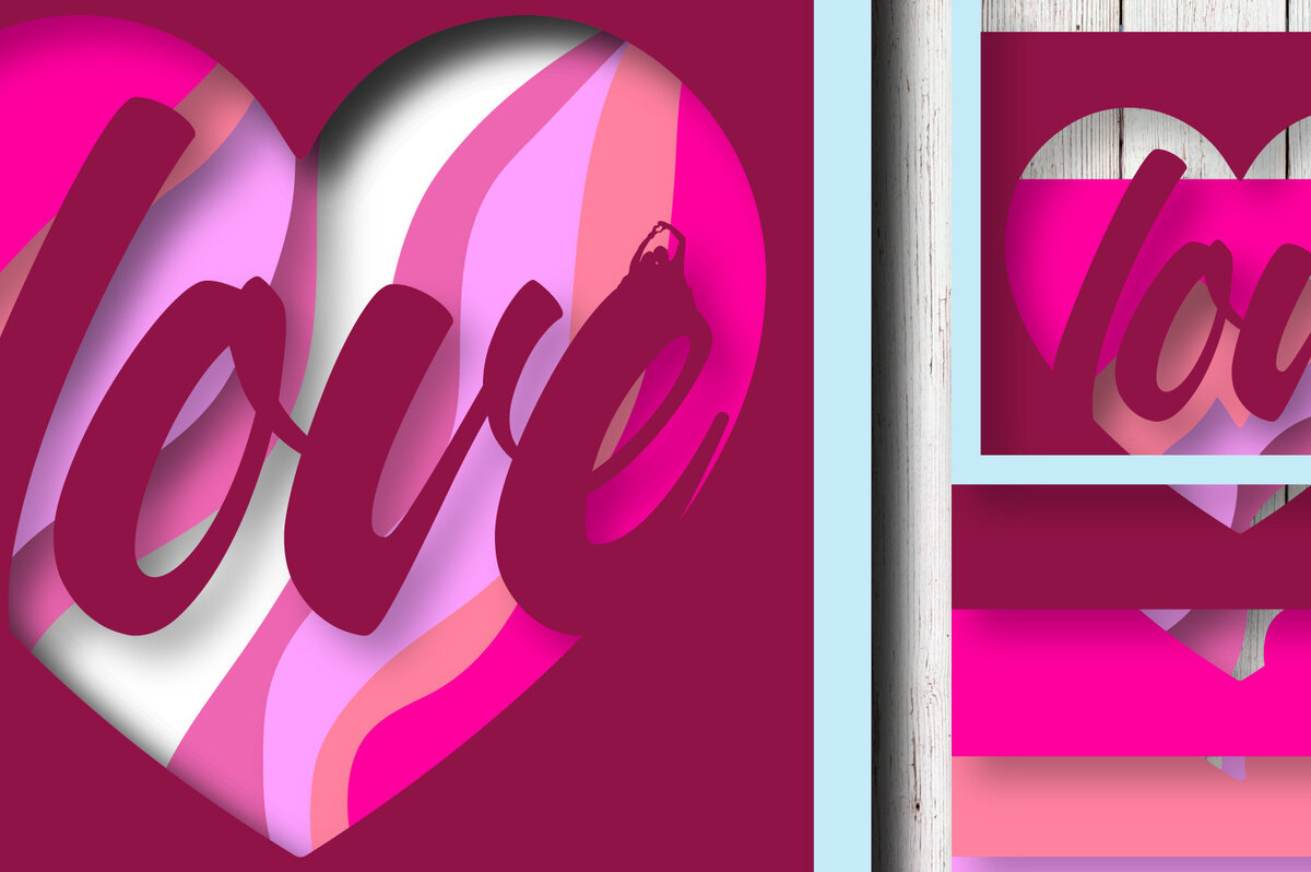 Intra απο ξύλο plywood 3mm-4mm πάχος – Κοπή λέιζερ με στρώσεις για την ημέρα του Αγίου Βαλεντίνου Δίασταση  20x20 cm INTRAFABR-21558392