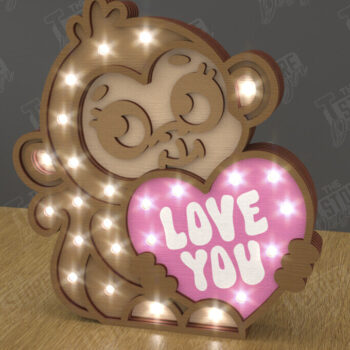 Intra απο ξύλο plywood 3mm-4mm πάχος – Πακέτο Led Night Light για την Ημέρα του Αγίου Βαλεντίνου Δίασταση  20x20 cm INTRAFABR-111365763 - Image 8