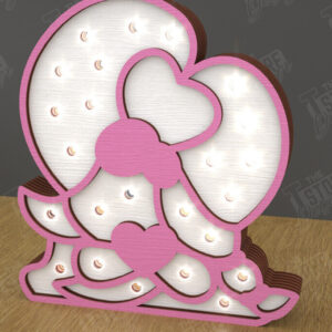 Intra απο ξύλο plywood 3mm-4mm πάχος – Ημέρα του Αγίου Βαλεντίνου Led Night Light | CNC Δίασταση  20x20 cm INTRAFABR-111365490