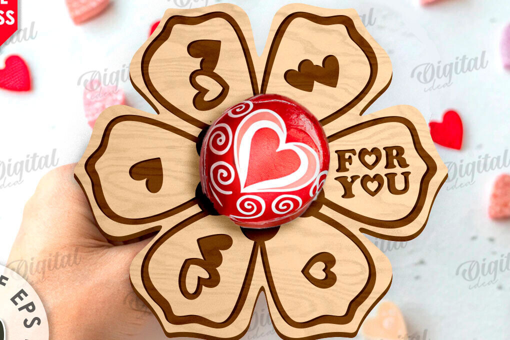 Intra απο ξύλο plywood 3mm-4mm πάχος – Κόψιμο Laser για την Ημέρα του Αγίου Βαλεντίνου Δίασταση  20x20 cm INTRAFABR-111751817