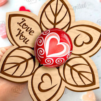 Intra απο ξύλο plywood 3mm-4mm πάχος – Κόψιμο Laser για την Ημέρα του Αγίου Βαλεντίνου Δίασταση  20x20 cm INTRAFABR-111751910 - Image 1