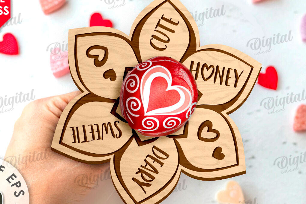 Intra απο ξύλο plywood 3mm-4mm πάχος – Κόψιμο Laser για την Ημέρα του Αγίου Βαλεντίνου Δίασταση  20x20 cm INTRAFABR-111751579