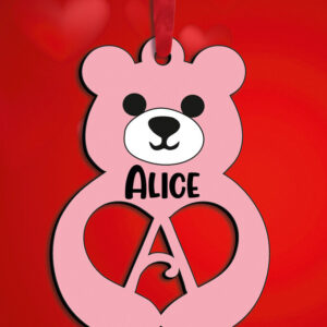 Intra απο ξύλο plywood 3mm-4mm πάχος – Ημέρα του Αγίου Βαλεντίνου Love Bear Επιστολή ένα δώρο Δίασταση  20x20 cm INTRAFABR-115168227