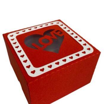 Intra απο ξύλο plywood 3mm-4mm πάχος – Κουτί αγάπης για την ημέρα του Αγίου Βαλεντίνου Δίασταση  20x20 cm INTRAFABR-58070550 - Image 1