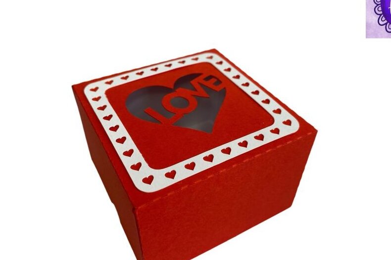 Intra απο ξύλο plywood 3mm-4mm πάχος – Κουτί αγάπης για την ημέρα του Αγίου Βαλεντίνου Δίασταση  20x20 cm INTRAFABR-58070550